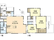 【大阪府/大阪市西淀川区中島】大阪市西淀川区中島一丁目戸建 間取り図