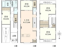【大阪府/大阪市平野区加美北】大阪市平野区加美北　戸建 間取り図
