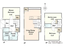 【東京都/大田区西六郷】大田区西六郷3丁目新築戸建て 間取り図