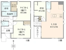 【東京都/杉並区高井戸東】杉並区高井戸東一丁目　新築戸建て 間取り図