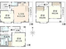 【東京都/大田区多摩川】大田区多摩川1丁目　中古戸建 間取り図