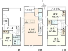 【東京都/大田区西六郷】大田区西六郷4丁目　新築戸建 間取り図
