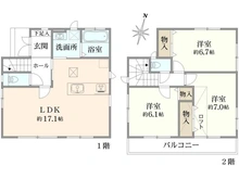 【東京都/江戸川区北小岩】江戸川区北小岩7丁目　中古戸建 間取り図