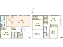 【埼玉県/さいたま市見沼区大字蓮沼】さいたま市見沼区大字蓮沼　新築戸建 間取り図