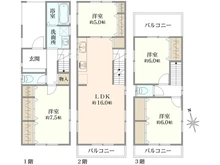 【東京都/葛飾区堀切】葛飾区堀切二丁目　中古戸建 間取り図