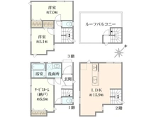 【東京都/江戸川区松島】江戸川区松島1丁目新築戸建　1号棟 間取り図