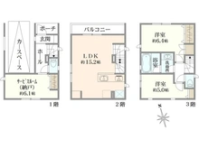 【東京都/墨田区八広】墨田区八広三丁目　中古戸建 間取り図