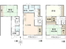 【東京都/江戸川区西小岩】江戸川区西小岩三丁目　中古戸建 間取り図