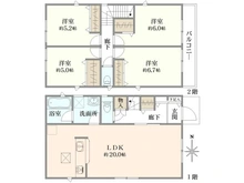 【東京都/府中市北山町】府中市北山町二丁目　新築戸建 間取り図