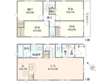 【東京都/府中市本宿町】府中市本宿町一丁目　新築戸建　1号棟 間取り図