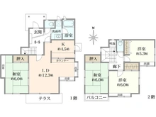 【埼玉県/比企郡川島町八幡】比企郡川島町八幡二丁目　戸建 間取り図