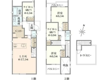 【東京都/多摩市桜ヶ丘】多摩市桜ケ丘1丁目　新築戸建　A号棟 間取り図