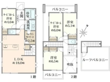 【東京都/多摩市桜ヶ丘】多摩市桜ケ丘1丁目　新築戸建　B号棟 間取り図