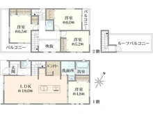 【東京都/多摩市桜ヶ丘】多摩市桜ケ丘1丁目　新築戸建　E号棟 間取り図