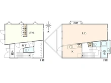 【東京都/府中市西原町】府中市西原町2丁目　中古戸建 間取り図