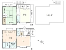 【東京都/三鷹市中原】三鷹市中原4丁目　中古戸建 間取り図
