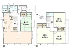 【神奈川県/横浜市戸塚区下倉田町】戸塚区下倉田町　戸建 間取り図