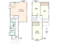 【神奈川県/横浜市泉区中田南】泉区中田南5丁目　戸建 間取り図