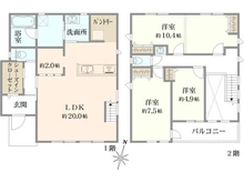 【神奈川県/横浜市保土ケ谷区仏向町】保土ケ谷区仏向町　新築戸建 間取り図