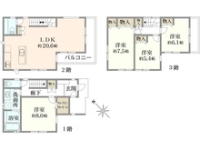 【神奈川県/横浜市戸塚区名瀬町】戸塚区名瀬町　戸建 間取り図