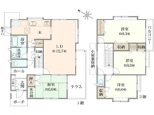 【神奈川県/横浜市戸塚区下倉田町】戸塚区下倉田町　戸建 間取り図