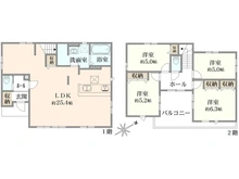 【神奈川県/横浜市戸塚区上矢部町】戸塚区上矢部町　新築戸建 間取り図
