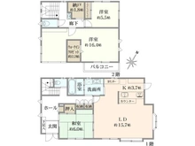 【神奈川県/鎌倉市二階堂】鎌倉市二階堂　戸建 間取り図