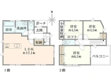 【神奈川県/横浜市戸塚区汲沢町】戸塚区汲沢町　新築戸建 間取り図