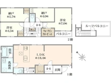 【神奈川県/横浜市戸塚区戸塚町】戸塚区戸塚町　新築戸建　A棟／全3棟 間取り図