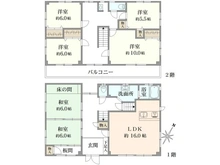 【兵庫県/宝塚市逆瀬台】宝塚市逆瀬台5丁目　戸建 間取り図
