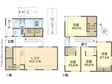 【大阪府/豊中市上野東】豊中市上野東1丁目　新築戸建 間取り図