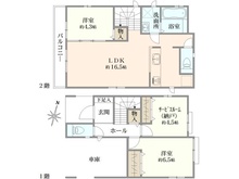 【兵庫県/西宮市一ケ谷町】西宮市一ヶ谷町　新築戸建A号棟 間取り図