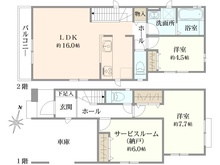 【兵庫県/西宮市一ケ谷町】西宮市一ヶ谷町　新築戸建B号棟 間取り図