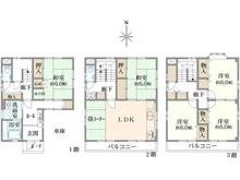 【兵庫県/西宮市小松東町】西宮市小松東町　中古戸建 間取り図