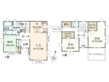 【神奈川県/横浜市青葉区あかね台】青葉区あかね台2丁目　中古戸建 間取り図
