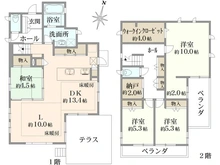 【神奈川県/横浜市青葉区鴨志田町】青葉区鴨志田町　中古戸建 間取り図