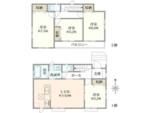 【神奈川県/横浜市泉区和泉町】泉区和泉町　新築戸建て　A号棟 間取り図
