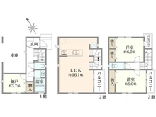 【神奈川県/川崎市幸区古川町】幸区古川町　新築戸建　B号棟 間取り図