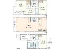 【神奈川県/川崎市宮前区馬絹】宮前区馬絹4丁目　新築戸建　1号棟 間取り図
