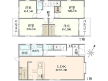 【千葉県/千葉市花見川区幕張本郷】幕張本郷4丁目　中古戸建 間取り図