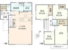 【神奈川県/横浜市青葉区たちばな台】青葉区たちばな台2丁目2期　新築戸建て　1号棟 間取り図