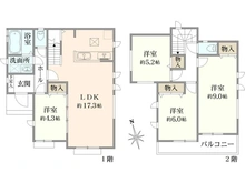 【神奈川県/横浜市青葉区荏田西】青葉区荏田西3丁目　新築戸建て 間取り図