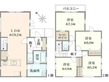 【神奈川県/相模原市中央区すすきの町】中央区すすきの町3期　新築戸建て 間取り図