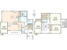 【神奈川県/横浜市緑区中山】緑区中山6丁目　中古戸建 間取り図