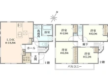 【神奈川県/横浜市緑区長津田】緑区長津田2丁目　新築戸建　F号棟 間取り図