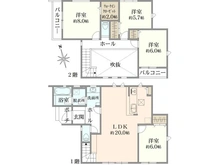 【神奈川県/横浜市都筑区二の丸】横浜市都筑区二の丸　新築戸建　1号棟 間取り図