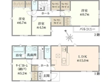 【神奈川県/横浜市青葉区荏田西】青葉区荏田西4丁目　新築戸建　2号棟 間取り図