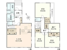 【神奈川県/横浜市保土ケ谷区狩場町】保土ヶ谷区狩場町　新築戸建　1号棟 間取り図
