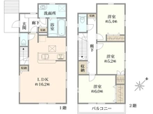 【神奈川県/横浜市緑区白山】緑区白山4丁目　新築戸建 間取り図