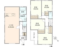 【神奈川県/横浜市青葉区田奈町】青葉区田奈町　中古戸建 間取り図